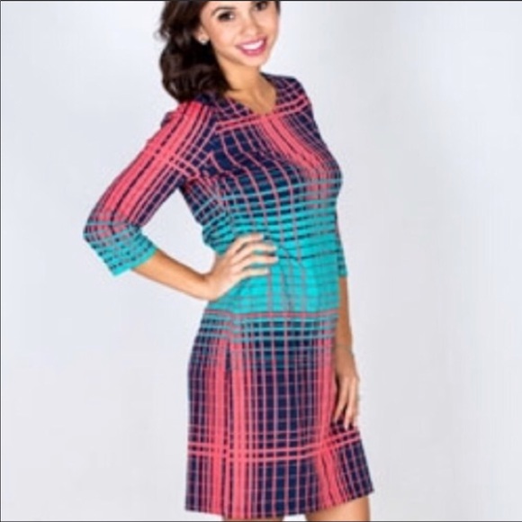 Boutique-Tracy Negoshian Julia dress pink stripes - Picture 2 of 6